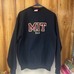 Champion Navy Blue MIT Dad Crewneck Sweater